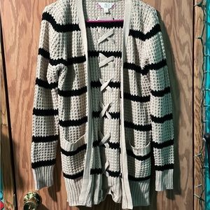 Brown and creme cardigan